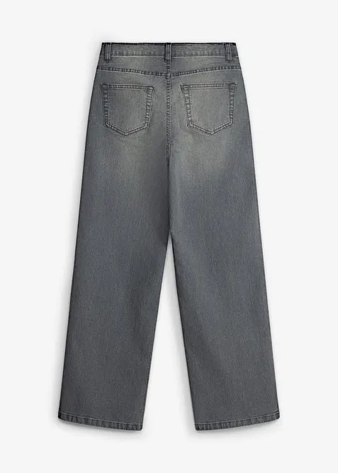 Loose fit-jeans med regulerbar linning, straight, bonprix