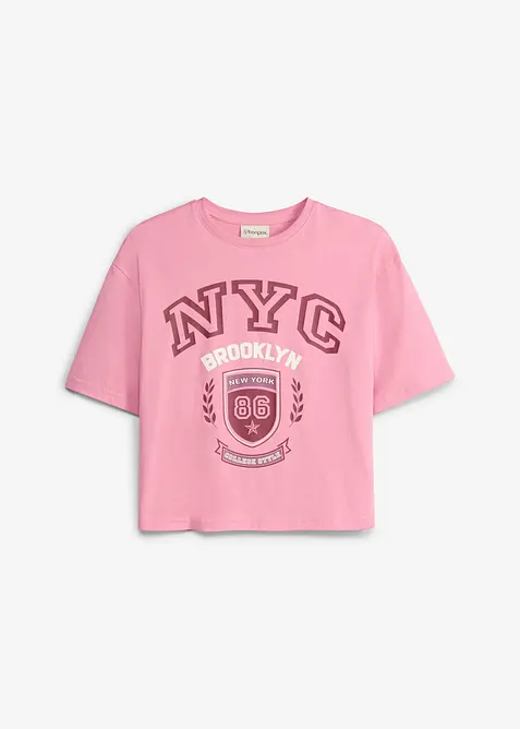 Oversized topp i 100% &oslash;kologisk bomull, bonprix