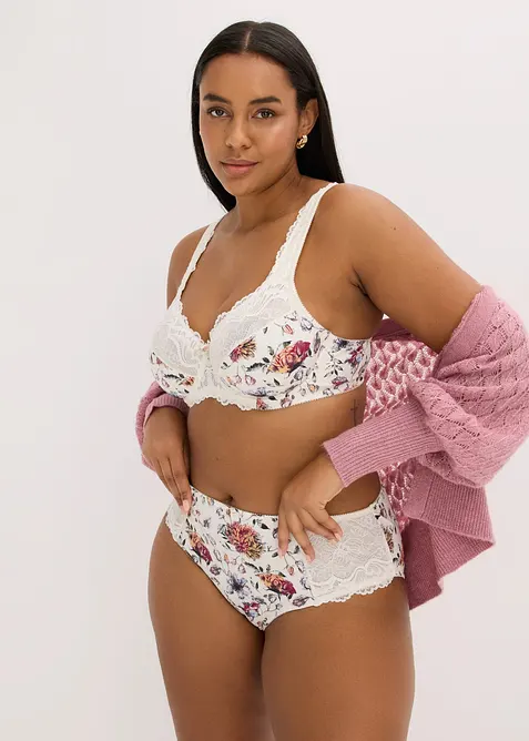 Spile-BH med blomsterm&oslash;nster (2-pack), bonprix