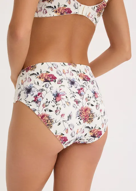 Truse med h&oslash;y midje og blomsterm&oslash;nster (2-pack), bonprix