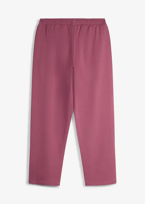 Joggebukse i 100% &oslash;kologisk bomull med vide ben, bonprix