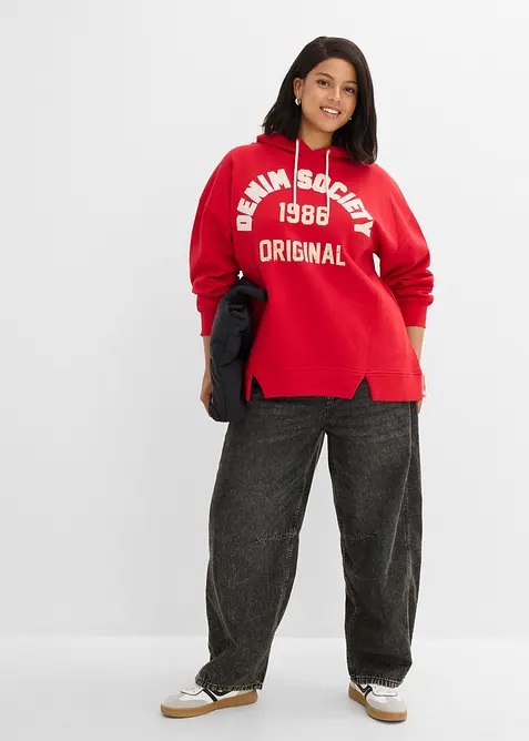 Oversized hettegenser i 100% bomull, bonprix
