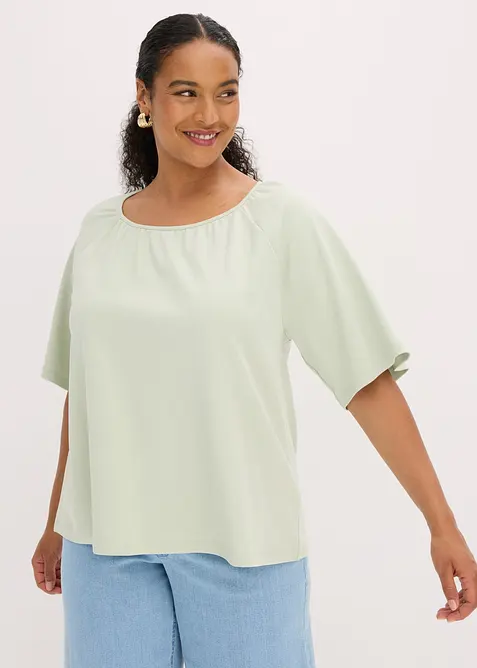 Oversized topp av &oslash;kologisk bomull, bonprix