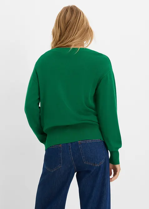 Finstrikket cardigan i myk viskosemiks, bonprix