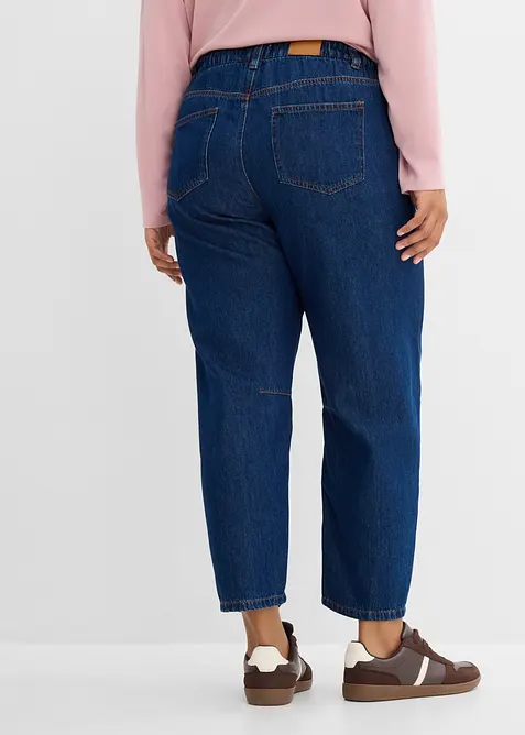 Barrel Jeans Mid Waist cropped, bonprix
