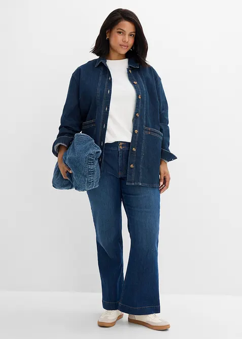 Denimjakke med &oslash;kologisk bomull, bonprix