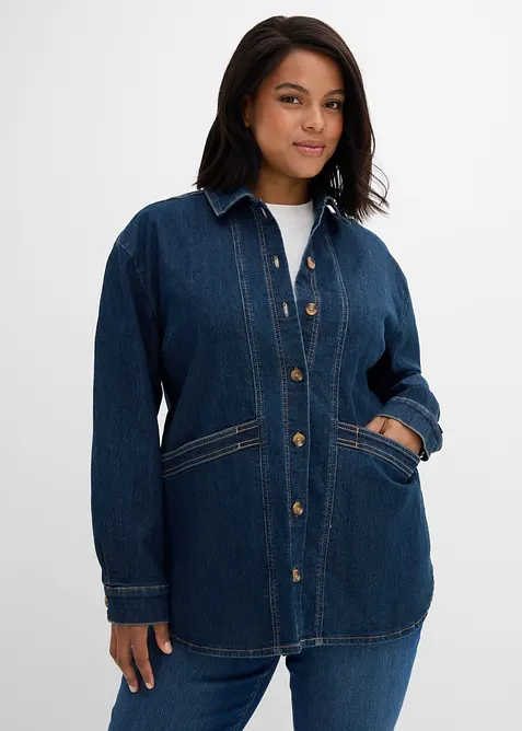 Denimjakke med &oslash;kologisk bomull, bonprix