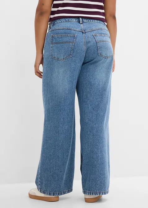 Wide leg-jeans, Mid waist, bonprix