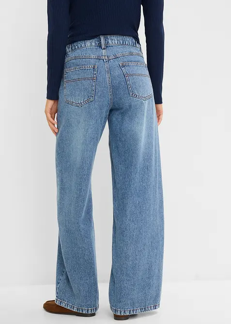 Wide leg-jeans, Mid waist, bonprix
