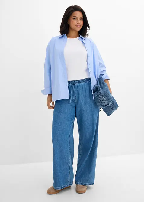 Lett Wide leg-jeans, Mid Waist, bonprix