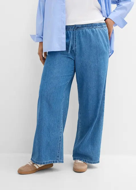 Lett Wide leg-jeans, Mid Waist, bonprix