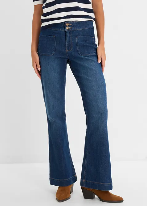 Flared jeans Mid Waist, bonprix