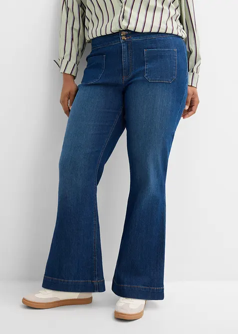 Flared jeans Mid Waist, bonprix
