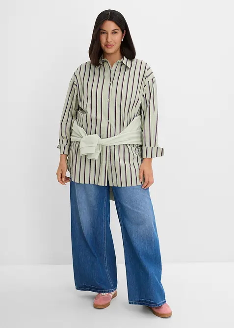 Skjortebluse av bomullsmiks, bonprix