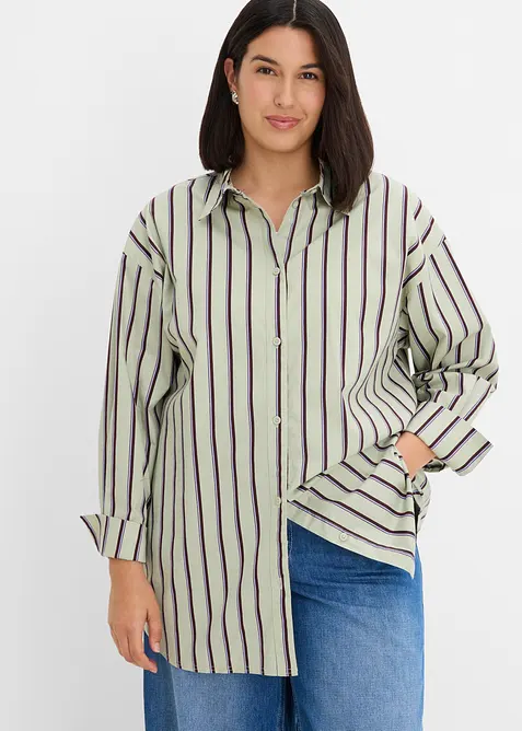 Skjortebluse av bomullsmiks, bonprix