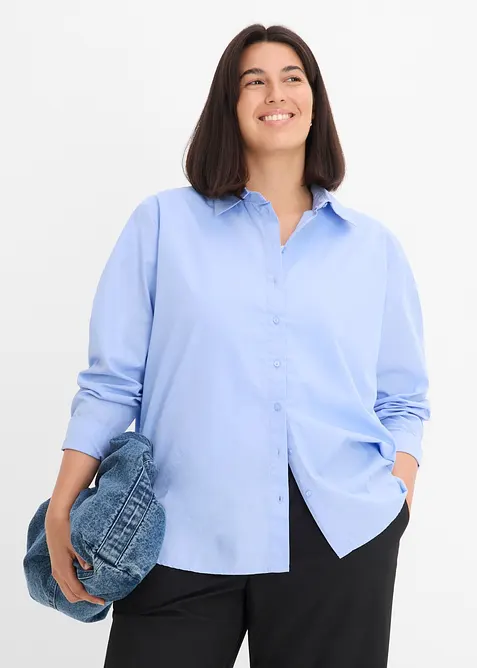 Skjortebluse i 100% bomull, bonprix