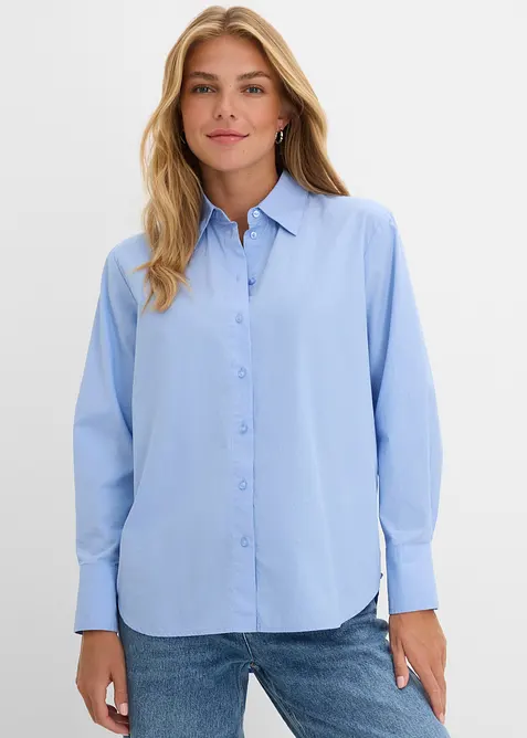 Skjortebluse i 100% bomull, bonprix