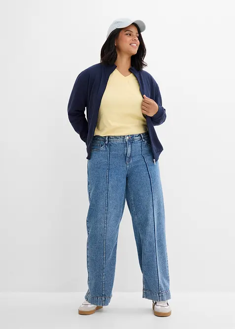 Wide leg-jeans, Mid waist, bonprix
