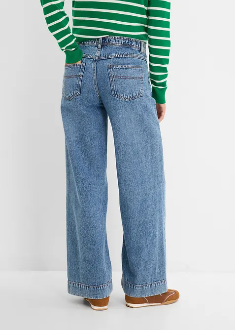 Wide leg-jeans, Mid waist, bonprix