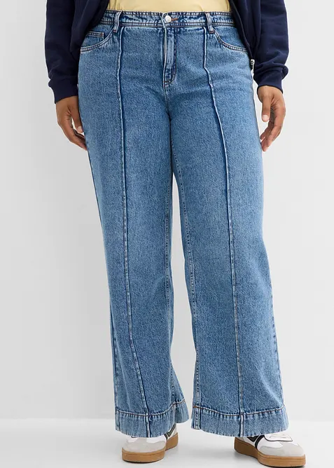 Wide leg-jeans, Mid waist, bonprix
