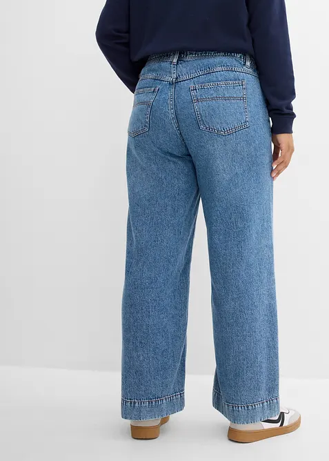 Wide leg-jeans, Mid waist, bonprix