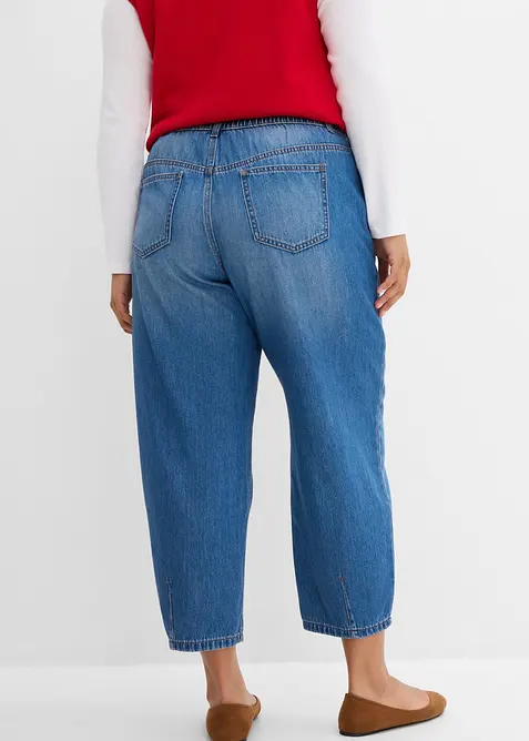 Barrel Jeans Mid Waist cropped, bonprix