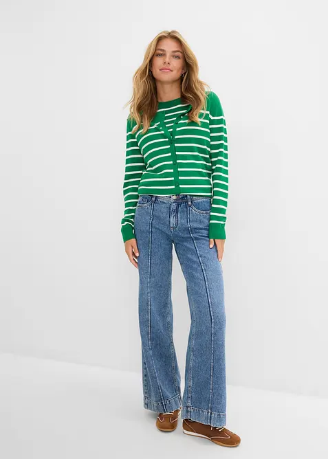 Wide leg-jeans, Mid waist, bonprix