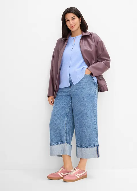 Vid cardigan i myk ullmiks, bonprix