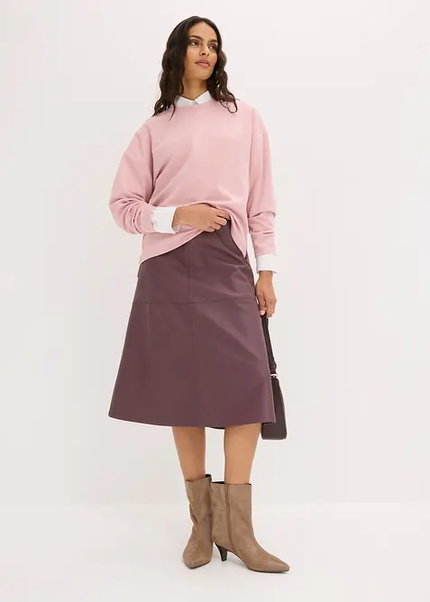 Oversized sweatshirt av viskosemiks, bonprix