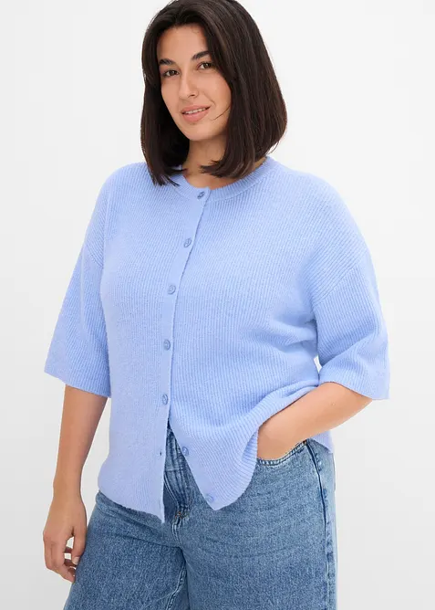 Vid cardigan i myk ullmiks, bonprix