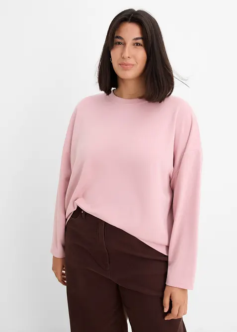 Oversized sweatshirt av viskosemiks, bonprix