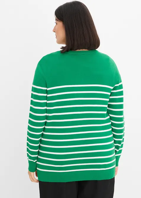 Finstrikket cardigan i myk viskosemiks, bonprix