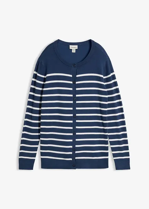 Finstrikket cardigan i myk viskosemiks, bonprix