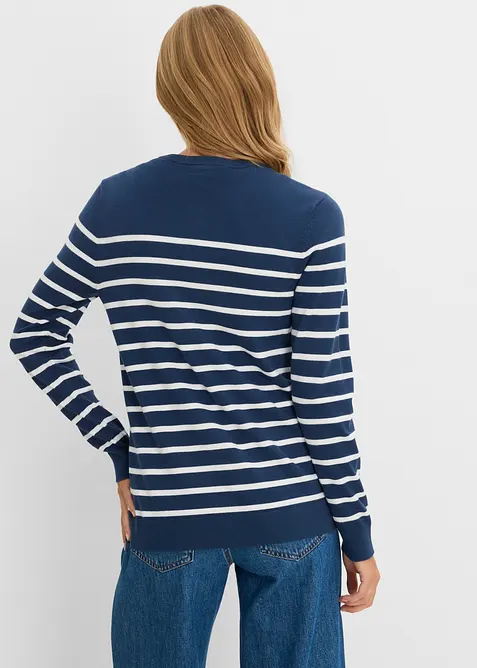 Finstrikket cardigan i myk viskosemiks, bonprix