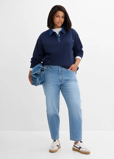 Mom-jeans High Waist cropped, bonprix