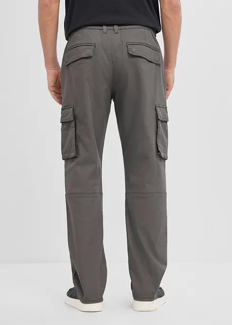 Classic fit-cargobukse med elastisk linning, straight, bonprix