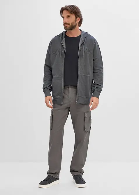 Classic fit-cargobukse med elastisk linning, straight, bonprix