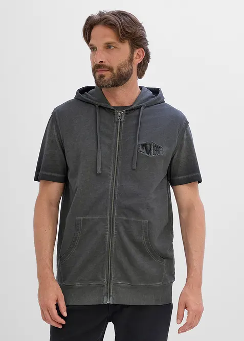 Hettevest i vasket look og 100% bomull, bonprix