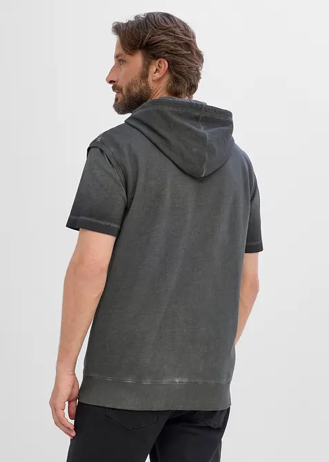 Hettevest i vasket look og 100% bomull, bonprix