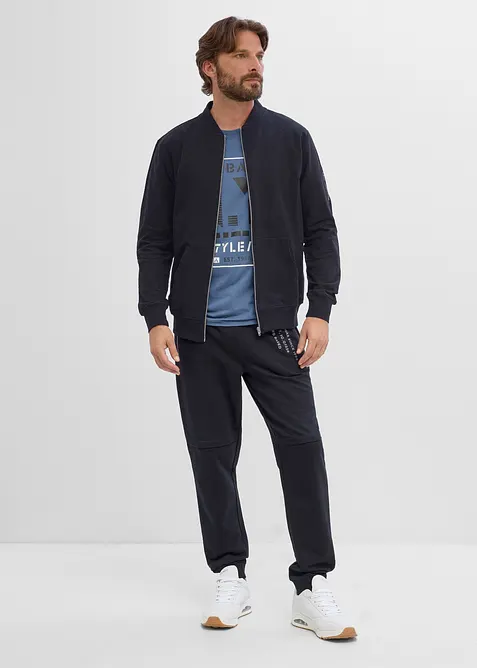Sweat-bomberjakke i 100% &oslash;kologisk bomull, bonprix