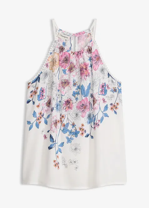 Ermel&oslash;s bluse i lett viskose, bonprix