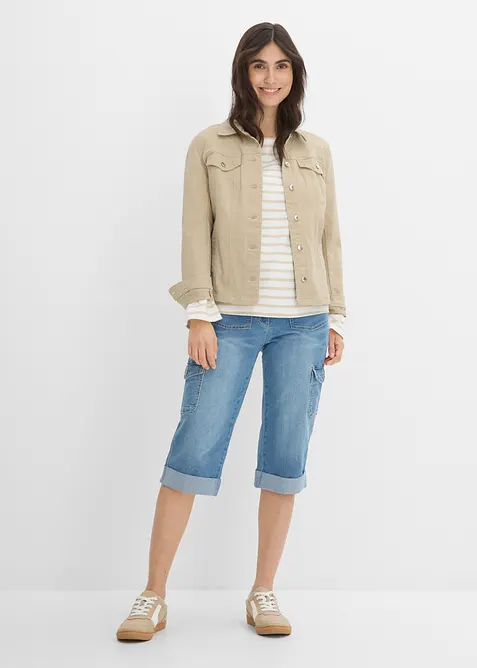 Cargo-jeans, Mid Waist, stretch, bonprix