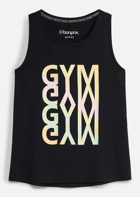 Treningstopp med racerback, hurtigt&oslash;rkende, bonprix