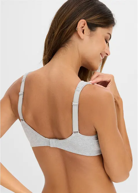 BH uten b&oslash;yle, med &oslash;kologisk bomull (2-pack), bonprix
