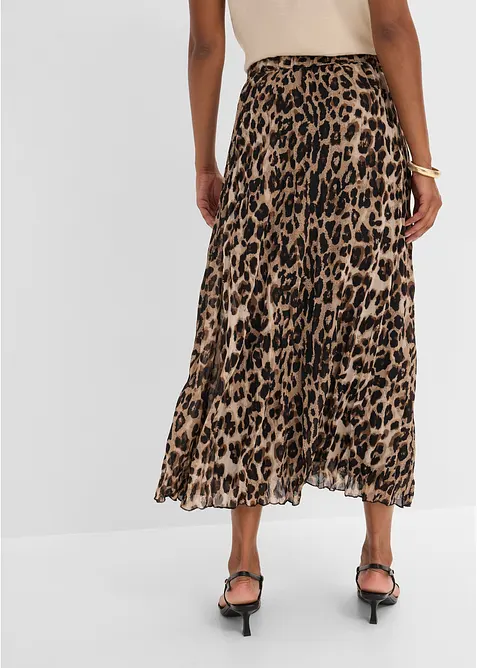 Krinklet skj&oslash;rt i chiffon, bonprix