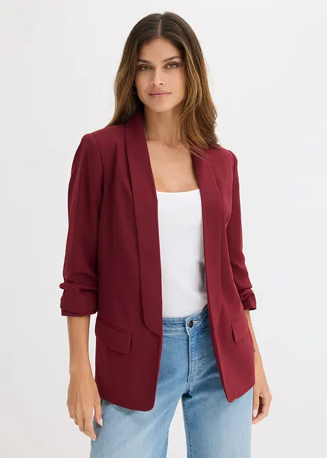 Lang blazer med draperte ermer, bonprix