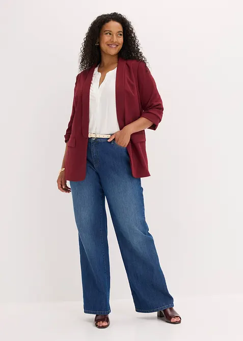 Lang blazer med draperte ermer, bonprix