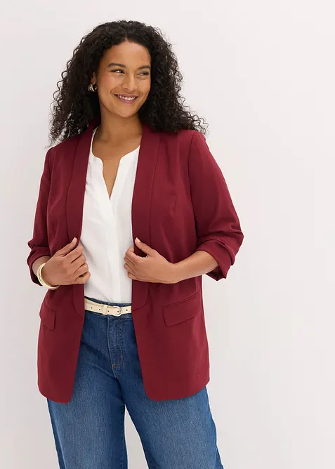 Lang blazer med draperte ermer, bonprix