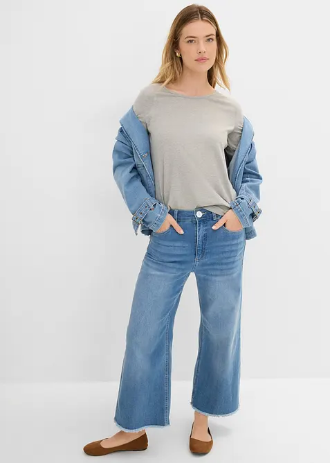 Langermet topp (2-pack), bonprix