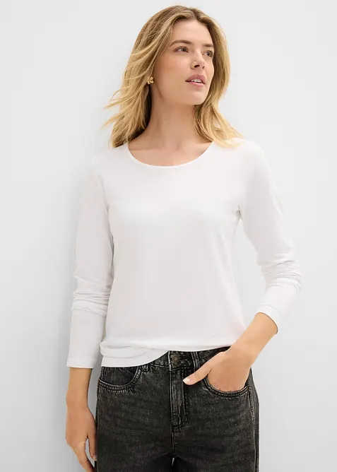 Langermet topp (2-pack), bonprix